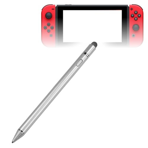Image of BoxWave Nintendo Switch Stylus Pen, [AccuPoint Active Stylus] Electronic Stylus with Ultra Fine Tip for Nintendo Switch - Metallic Silver