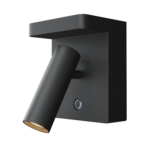 Image of Maytoni Aron Modern Wall Light Black Aluminium LED Including Dimmable for Living Room, Dining Room, Kitchen