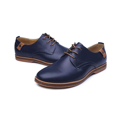ZHOUYF Mens Dress Shoes Fashion Business Formal Leather Shoes Lace-up Round-Toe Breathable Oxford Shoes Wedding Shoes for Men4