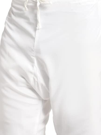 Image of SOJANYA (Since 1958 Men's Cotton Blend Navy Blue & Black Printed Kurta & White Churidar Pyjama Set