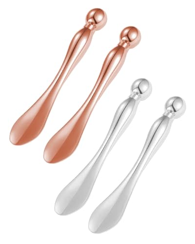 WUNZILO 4 pcs Augen Massage Zauberstab Lifting & Firming Beauty Wand Zinklegierung Massage Augencreme Löffel Essenz Einführung Wand
