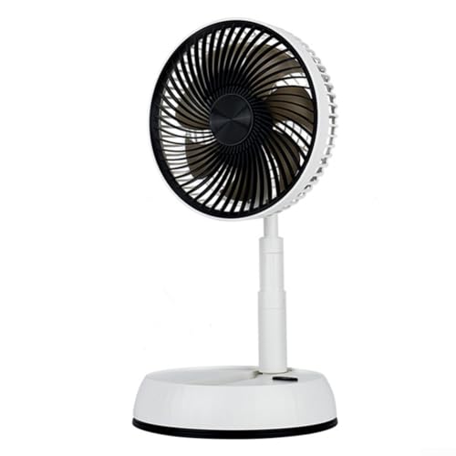 Ventilador de pie oscilante portátil, ventiladores telescópicos plegables de pie al aire libre con control remoto 5400 mAh ventiladores silenciosos USB portátiles (2)