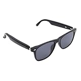 [xuuyuu] スマートメガネ Bluetooth サングラス IP65防水 UV400レンズ ブルーライトカット AI音声アシスタント ノイズ キャンセリング マイク タッチコントロール 滑り止め 屋内/屋外用 出張、会議、旅行に最適 (黒いフレーム)