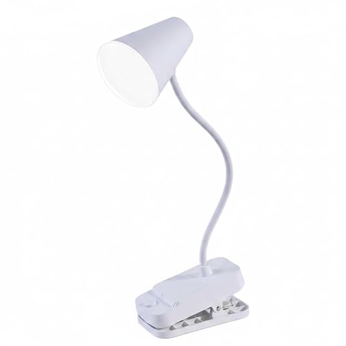 ArcticDeer �N���b�v��LED��ド�C�g �[�d�E�d�����p 360°��]�z�[�X �ڕی�Ǐ��� �R�[�h���X �w�K�p ���^ (��,�z���C�g)