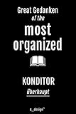  Notizbuch für Konditoren / Konditor: Originelle Geschenk-Idee [120 Seiten liniertes DIN A6 blanko Papier]