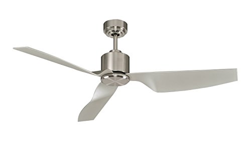 Lucci Air 210525010 Climate II DC Ceiling Fan, 50 Inch, Brushed Chrome with Silver Blades