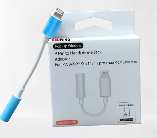 REDWIND Headphone Adapter Light_ing to 3.5mm AUX Audio Jack Extender Dongle Earphone Headset Splitter Compatible with i-Phone 14 13 11 12 Mini pro max xs x se2 8 7 i-Pad Air All Devices