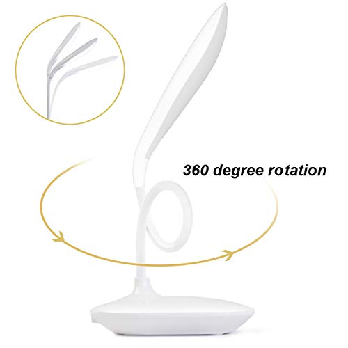 TOHOOYO Schreibtischlampe LED-Lampen-Schreibtisch-Lampe Augenschutz Flexible Nachttischlampe LED nachladbare Lesen… – Bild 5