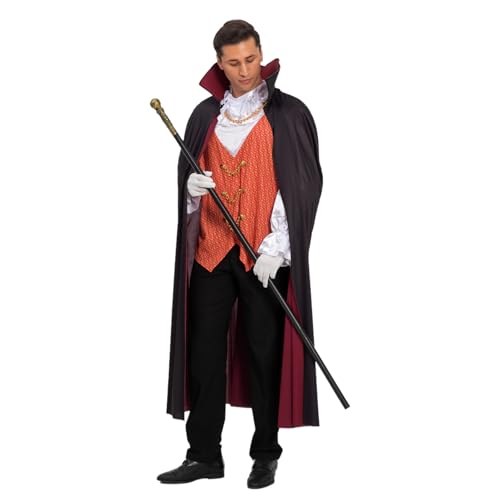 Jazgrom 570521-0L Vampire Costume Men Adult Halloween Costumes With Teeth Cape Party Events Role Play Cosplay thumb #2