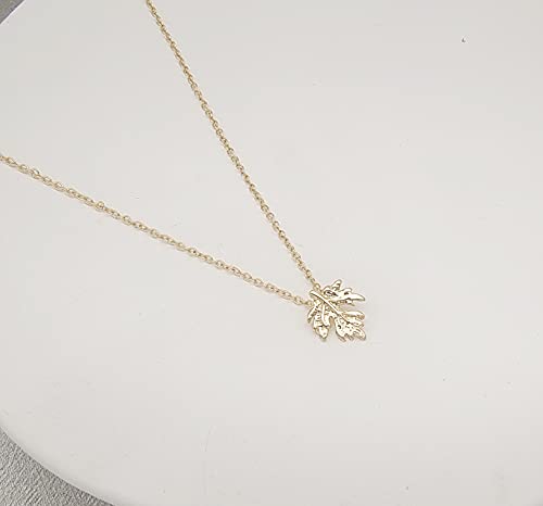 RUIZHEN Gold Silver Maple Leaf Autumn Leaf Pendant Necklace2