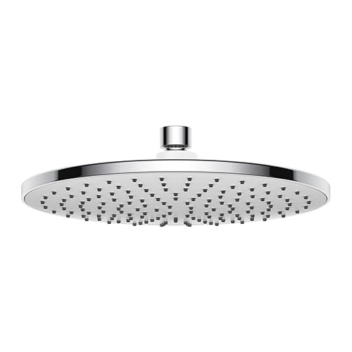 Bürstenking Duschkopf Regendusche, ø 23 cm, ½ Kugelgelenk, einfache Montage, leicht zu reinigende Regendusche, Regendusche Duschkopf mit Silikon Düsen, Chrom