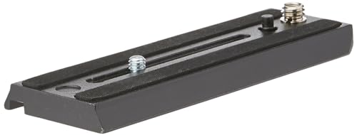 Manfrotto 509PLONG- Zapata rápida para rótula Manfrotto Fluid 509HD, Negro