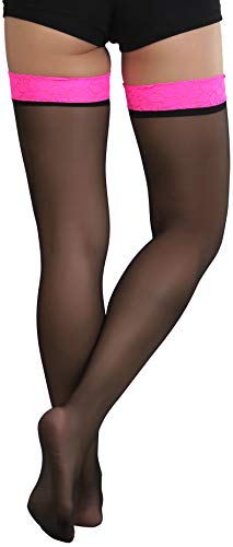 Image of ToBeInStyle Women's Nylon Thigh High Schoolgirl Opaque Stockings
