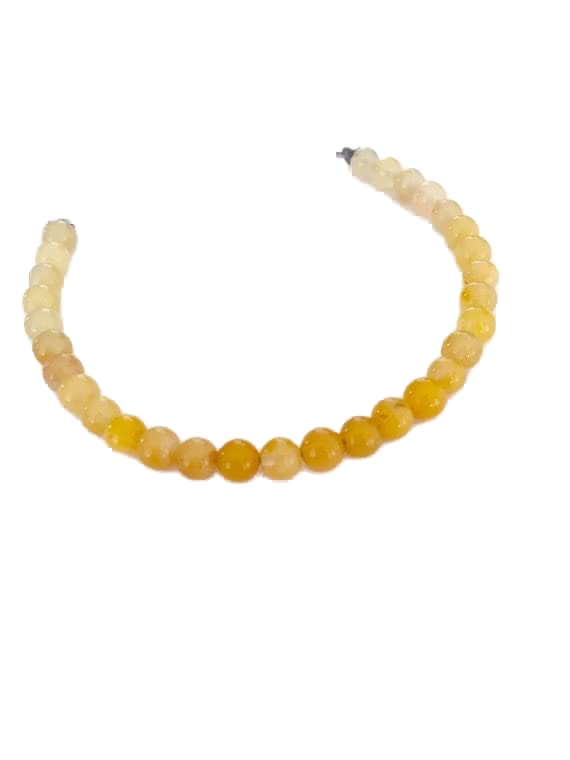 Bracelet de perles en jade jaune pour retrouver le bien-être intérieur et la paix de l'esprit