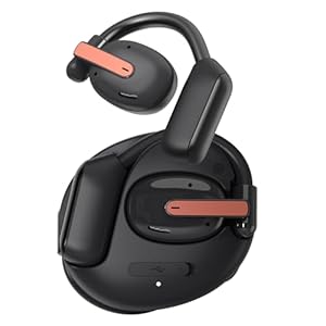 Roujune Open Ear Headphones, Bluetooth 5.3 Wireless Earbuds with Ear Hooks, HiFi Sound Earphones with 4 ENC Clear Calls Mic, Over-Ear Air Conduction Tech for Sports, IPX5 Waterproof with Touch Control