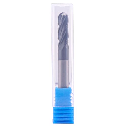 Image of BestParts 5Pcs 1 /4 inch 4 Flute Solid Carbide Ball Nose End Mills, AlTiN Coated | 30 Degree Helix, 1 /4 inch Cutting Diameter, 1 /4 inch Shank Diameter, 3 /4 inch Length of Cut, 2-1 /2 inch Overall Length