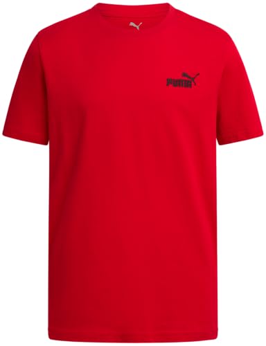 T-shirt en coton respirant PUMA avec manches courtes et col rond pour garçon actif