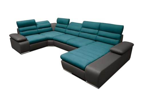 Design moderno, 6 poggiatesta reclinabili multiposizione, Contenitore