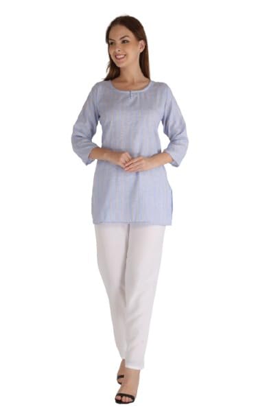 Image of Women's Cotton Straight Kurta with Pant