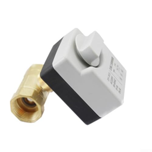 Válvula de bola motorizada, DN20 (3/4) Actuador eléctrico de 2 vías de 3 cables con interruptor manual Operación automática y manual Cuerpo de latón para riego industrial y sistemas de energía solar