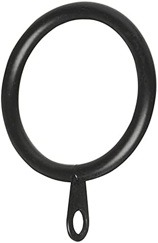 Merriway BH05946 (8 Pcs) Metal Curtain Drapery Pole Rod Rings with Fixed Eye, Inner Dia.45mm (1.3/4 inch) Outer Diameter 50mm (2 inch) Antique Brassed - Pack of 8 Pieces