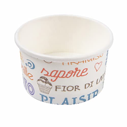 García de Pou - 2000 unidades - Tarrinas Helados 'Parole' 300 Ml 250 + 18 Pe G/M2 Ø10X5,5 Cm Blanco Cartoncillo