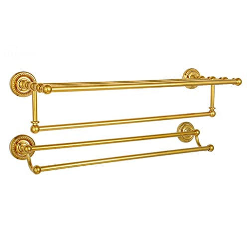 Porte-serviettes rétro cuivre double pôle séchage rapide - 5