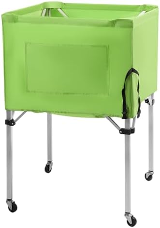 Foldable Sports Ball Cart - Basketball, Soccer, Volleyball Storage - Portable Equipment Organizer for Outdoor & Indoor Use - Durable, Lightweight, Easy to Transport