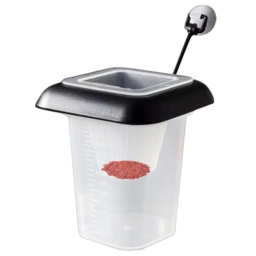 Coppa Alimentazione Acquari 9x9x8 cm – Alimentatore Galleggiante Con – Contenitore Cibo Pesci In Polipropilene – Per Esche Vive, Acqua Dolce E Salata – Accessorio Acquariofili