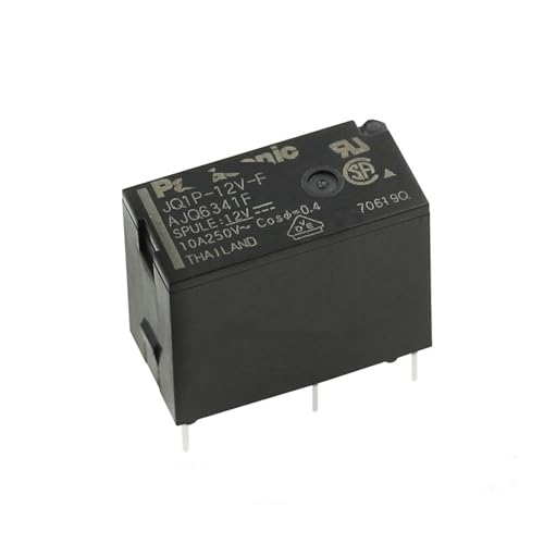 Relés de potencia JQ1P-5V-F de 5 pines y 10A para placas de circuito lote de 5 unidades