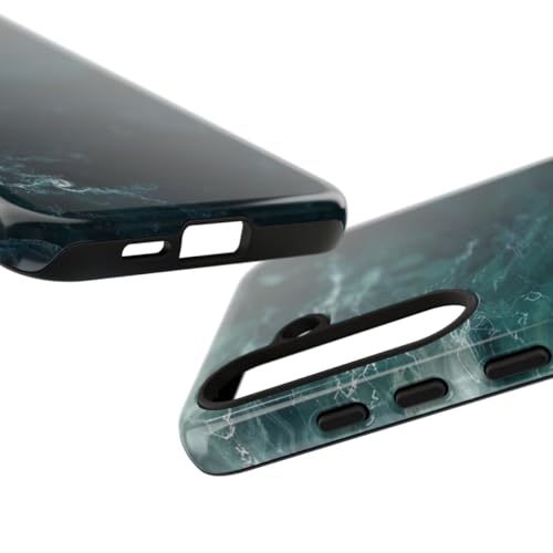 Coque Samsung S24 Plus bleu sarcelle Dark Water Void
