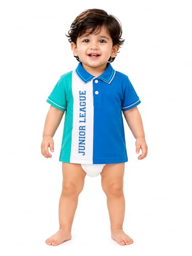 Image of BODYCARE Kids Inafant Boys Half Sleeves Cotton T-Shirt | Skin Friendly Regular Fit | Ultra Soft Breathable Comfortable & Durable | Pack of 2 | Assorted |Casual for Toddler