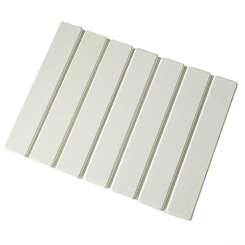 Tapete de secado de platos para encimera de cocina hecho de tierra de diatomeas absorbente con diseño plegable y ahorro de espacio (blanco)