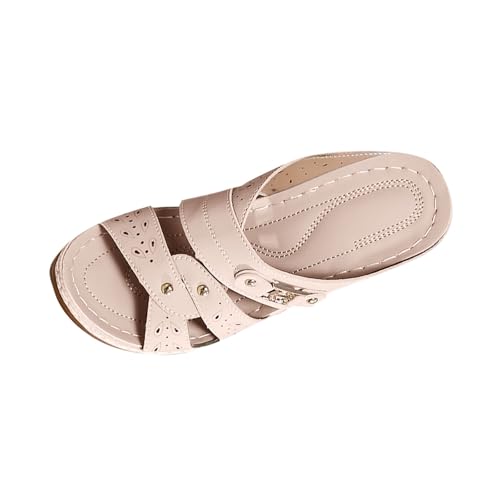 Chaussures d'été décontractées rose 39.5 haut de gamme avec talon épais