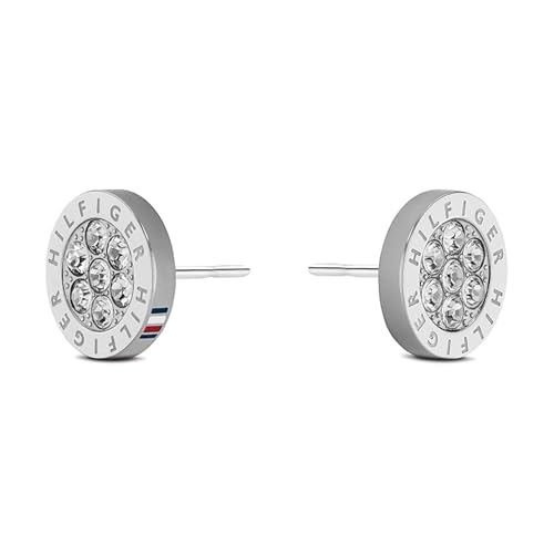 Tommy Hilfiger Women's Stainless Steel Stud Earrings, Color: Silver (Model: 2780565)