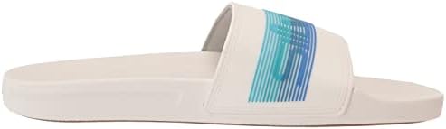 Quiksilver Men's Rivi Wordmark Slide Sandal, White/Blue/Blue, 13 | Image 5