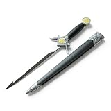 Freemason Square & Compass with Working Tools Masonic Short Sword Dagger - [Black & Silver]