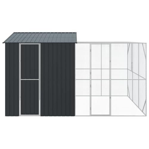 ChicAbode Vogelkäfig Anthrazit 425 x 304 x 247 cm Verzinkter Stahl 0529A75-6
