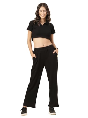 Image of Rigo Cotton Co-ord Set for Women | Round Neck, Slim Fit Tracksuit Co-ords Set for Women | Stylish Dresses for Women | Casual Wear, Beach Wear, Vacation Wear Outfit for Women