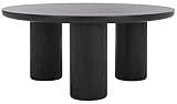SAFAVIEH Home Collection Mork Black 3-Leg Round Coffee Table