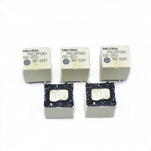 Relés EX2-2U1 de 10 patas con conmutación estable DC12V para placas de circuitos electrónicos