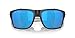 Costa Del Mar King Tide 6 Polarized Rectangular Sunglasses, Black Pearl/Blue Mirrored Polarized-580G, 58 mm