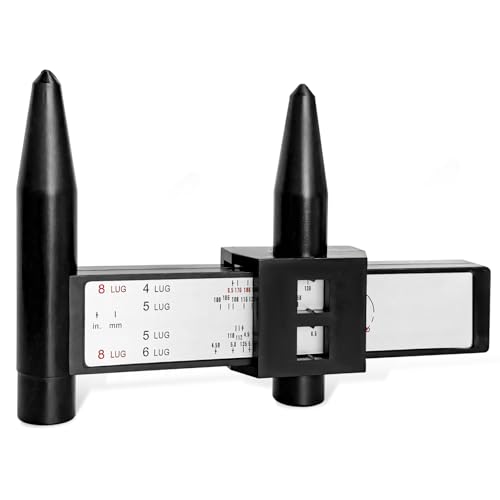Pxobiug Wheel PCD Gauge, Vehicle Wheel Rim Bolt Pa