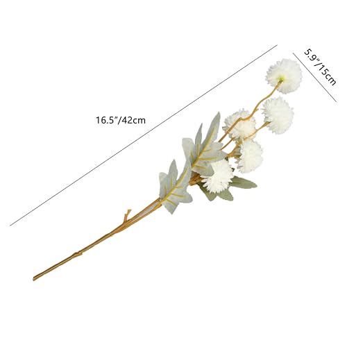 Image of Mandy's 6 Stems Silk Pink Kiku Ball Flowers