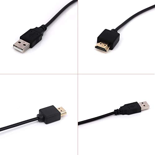 POFET USB naar HDMI-kabel van 0,5 m, USB 2.0-stekker naar HDMI-stekker, oplaadkabel, splitter, adapter - Image 5