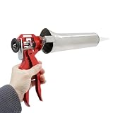 Pistola per malta in acciaio inox, pistola per fughe manuale per malta, fughe di cemento e piastrelle, siringa riempitiva per fughe con 3 ugelli, pressa manuale per punte di mattoni, terrazze