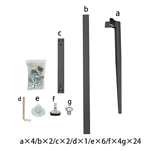 Maikailun Modern Desk Frame 28" Industrial Metal Table Legs With Suction Cups,Desk Base For Marble, Glass,Wood Top, Set Of 4 Black Furniture Legs For Home,Kitchen,Diy Desk #TOP7