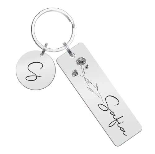 Image of Customized Name Keychain | Personalized Gift, Metal Keyring, For Bike Car Home Office, Romantic Anniversary Birthday Valentine