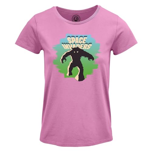 T-shirt femme col rond invader alien style retro gaming