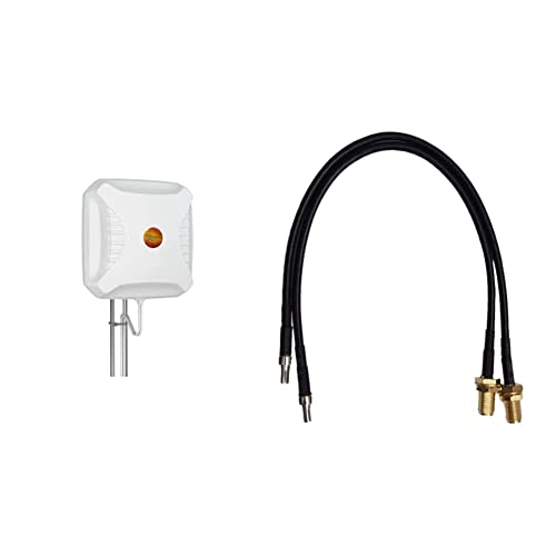 Poynting XPOL-2-5G Antenne & Adapter Anschluss TS9 Stecker auf SMA Buchse Kabel schwarz 20 cm für Externe Antenne kompatibel Router 4G LTE Huawei und Modem Hotspot 20cm